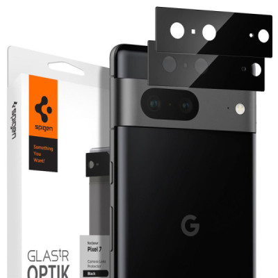 Folie Camera pentru Google Pixel 7 (set 2) - Spigen Glas.tR EZ Fit Optik - Black - 1