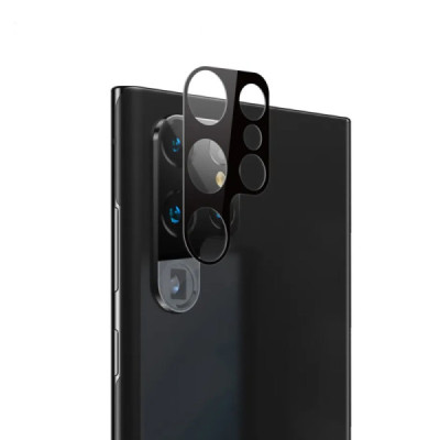 Folie Camera pentru Samsung Galaxy S23 Ultra - Techsuit Full Camera Glass - Black - 1
