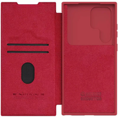 Husa pentru Samsung Galaxy S23 Ultra - Nillkin QIN Leather Pro Case - Red - 5