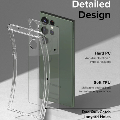 Husa pentru Samsung Galaxy S23 Ultra - Ringke Fusion - Clear - 7