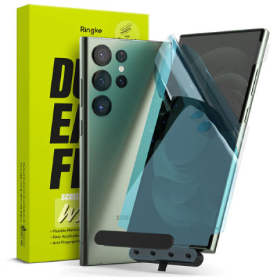 Folie pentru Samsung Galaxy S23 Ultra (set 2) - Ringke Dual Easy WingFull - Clear - 1