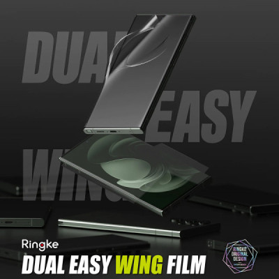 Folie pentru Samsung Galaxy S23 Ultra (set 2) - Ringke Dual Easy WingFull - Clear - 2