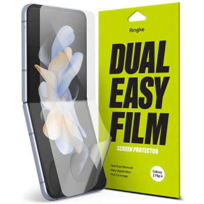 Folie pentru Samsung Galaxy Z Flip4 (set 2) - Ringke Dual Easy Full - Clear - 1