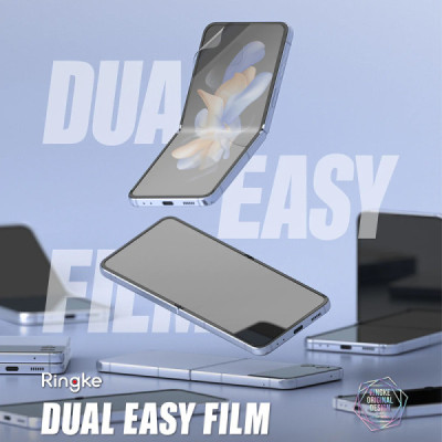 Folie pentru Samsung Galaxy Z Flip4 (set 2) - Ringke Dual Easy Full - Clear - 3