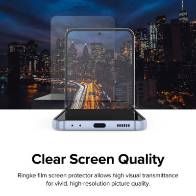 Folie pentru Samsung Galaxy Z Flip4 (set 2) - Ringke Dual Easy Full - Clear - 5