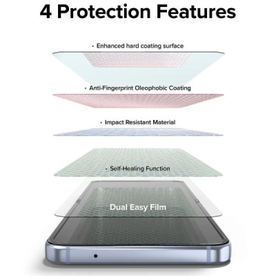 Folie pentru Samsung Galaxy Z Flip4 (set 2) - Ringke Dual Easy Full - Clear - 7