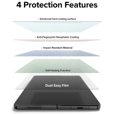 Folie pentru Samsung Galaxy Z Fold4 - Ringke Dual Easy Full - Clear - 7