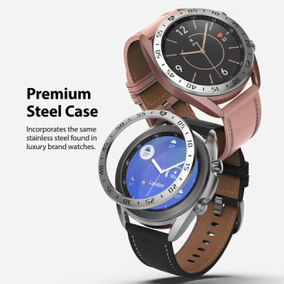 Rama pentru Samsung Galaxy Watch 3 41mm - Ringke Bezel Styling - Stainless Silver - 2