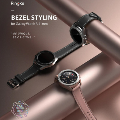 Rama pentru Samsung Galaxy Watch 3 41mm - Ringke Bezel Styling - Stainless Silver - 4