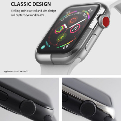 Rama pentru Apple Watch 1 / 2 / 3 (42mm) - Ringke Bezel Styling - Glossy Silver - 2