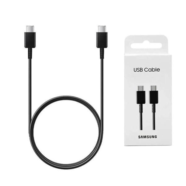 Cablu de Date USB-C la Type-C Fast Charging 3A, 1m - Samsung (EP-DA705BBEGWW) - Black (Blister Packing)