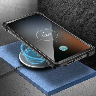 Husa pentru Samsung Galaxy S23 Ultra + Folie - I-Blason Armorbox - Black - 6