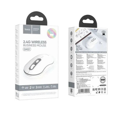 Mouse Wireless  1000-1600 DPI - Hoco (GM21) - White - 5