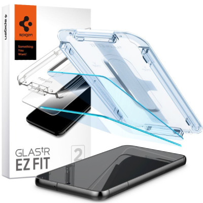 Folie pentru Samsung Galaxy S23 (set 2) - Spigen Glas.tR EZ FIT - Clear - 1