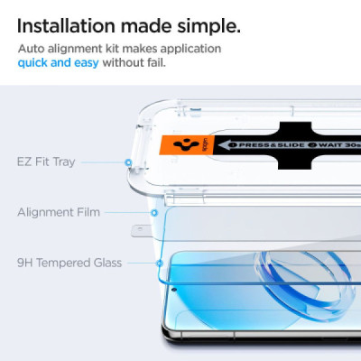 Folie pentru Samsung Galaxy S23 (set 2) - Spigen Glas.tR EZ FIT - Clear - 4
