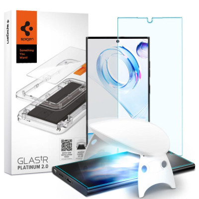 Folie pentru Samsung Galaxy S23 Ultra - Spigen Glas.tR Platinum UV Light - Clear - 1