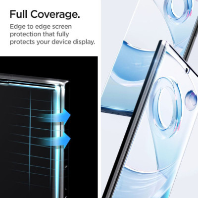 Folie pentru Samsung Galaxy S23 Ultra - Spigen Glas.tR Platinum UV Light - Clear - 7