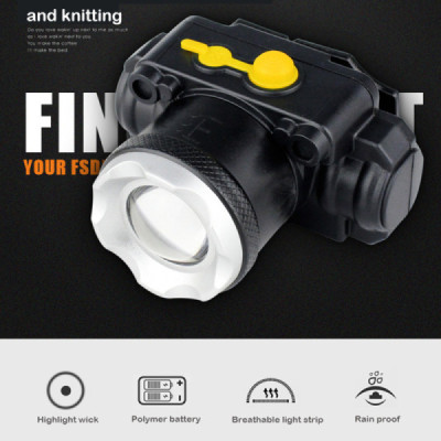 Lanterna Cap cu LED T6 - Techsuit (HL-A-05) - Black - 5