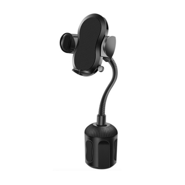 Suport Auto Telefon cu Prindere in Suportul de Pahar 360Â° - Techsuit (S302) - Black