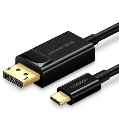 Cablu Video Type-C la Display Port, 4K x 2K@30Hz, 1.5m - Ugreen (50994) - Black - 1