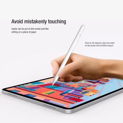 Stylus Pen pentru iPad cu Functia Palm Rejection - Techsuit (M2) - White - 6