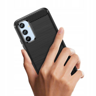 Husa pentru Samsung Galaxy A34 5G - Techsuit Carbon Silicone - Black - 2