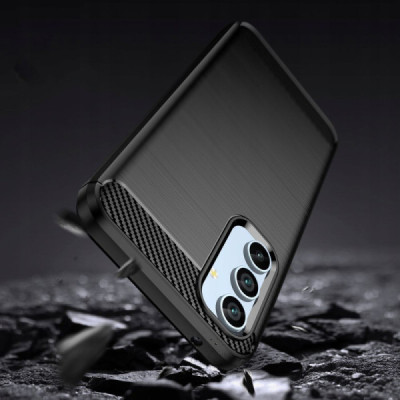 Husa pentru Samsung Galaxy A34 5G - Techsuit Carbon Silicone - Black - 3