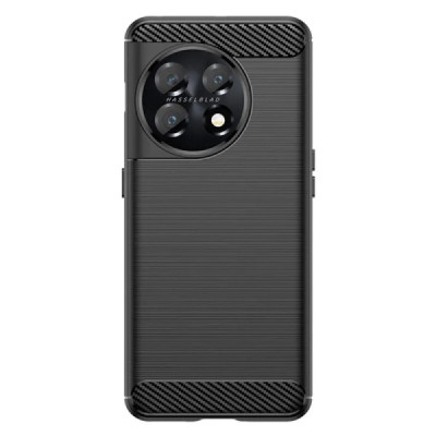Husa pentru OnePlus 11 - Techsuit Carbon Silicone - Black - 1