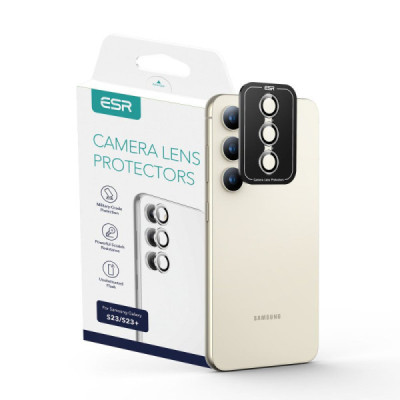 Folie Camera pentru Samsung Galaxy S23 / S23 Plus - ESR Lens Protector Tempered Glass - Silver - 1