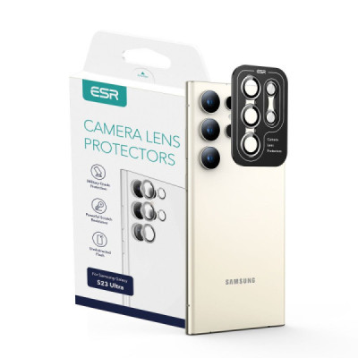 Folie Camera pentru Samsung Galaxy S23 Ultra - ESR Lens Protector Tempered Glass - Silver - 1