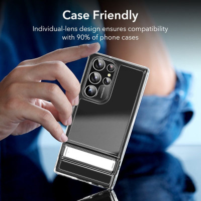 Folie Camera pentru Samsung Galaxy S23 Ultra - ESR Lens Protector Tempered Glass - Silver - 4