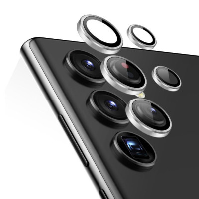 Folie Camera pentru Samsung Galaxy S23 Ultra - ESR Lens Protector Tempered Glass - Silver - 5