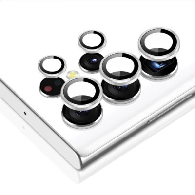 Folie Camera pentru Samsung Galaxy S23 Ultra - ESR Lens Protector Tempered Glass - Silver - 6