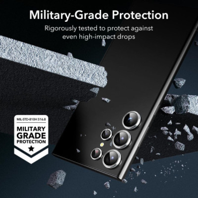 Folie Camera pentru Samsung Galaxy S23 Ultra - ESR Lens Protector Tempered Glass - Silver - 7