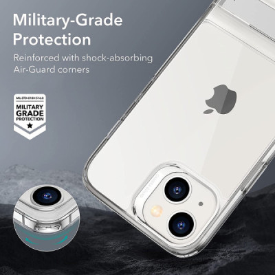 Husa pentru iPhone 14 / iPhone 13 - ESR Air Shield Boost Kickstand - Clear - 2