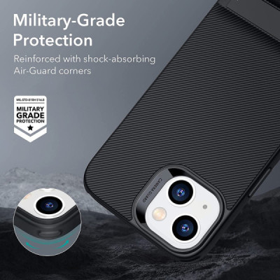 Husa pentru iPhone 13 - ESR Air Shield Boost Kickstand - Translucent Black - 5