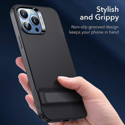 Husa pentru iPhone 13 Pro Max - ESR Air Shield Boost Kickstand - Translucent Black - 4