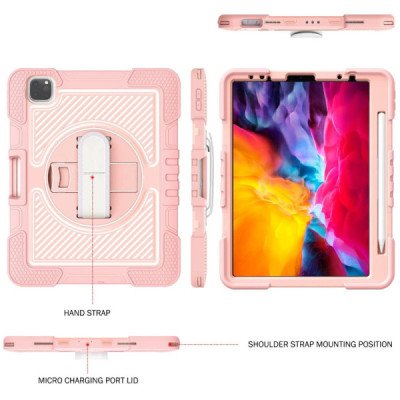 Husa pentru iPad Air 4 / 5 (2020/2022) / iPad Pro 11 (2018 / 2020 / 2021 / 2022) - Techsuit StripeShell 360 - Pink - 5