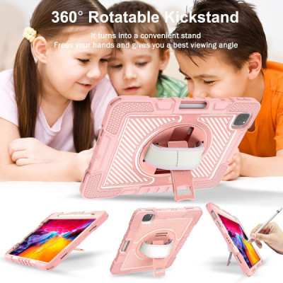 Husa pentru iPad Air 4 / 5 (2020/2022) / iPad Pro 11 (2018 / 2020 / 2021 / 2022) - Techsuit StripeShell 360 - Pink - 7