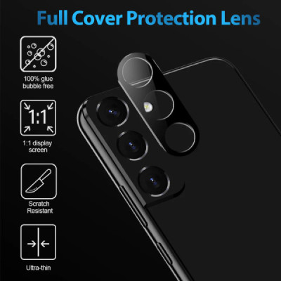 Folie pentru Samsung Galaxy S23 / S23 Plus - Lito S+ Camera Glass Protector - Black - 3