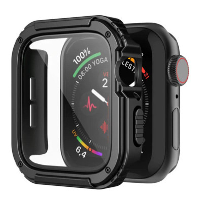 Husa pentru Apple Watch 4 / 5/ 6/ SE / SE 2 (40mm) + Folie - Lito Watch Armor 360 - Black - 1