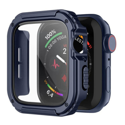Husa pentru Apple Watch 7 / 8 / 9 (41mm) + Folie - Lito Watch Armor 360 - Blue - 1