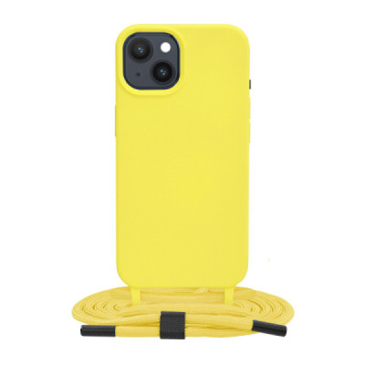 Husa pentru iPhone 14 - Techsuit Crossbody Lanyard - Yellow - 1