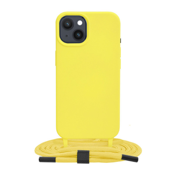 Husa pentru iPhone 14 - Techsuit Crossbody Lanyard - Yellow
