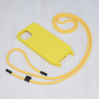 Husa pentru iPhone 14 - Techsuit Crossbody Lanyard - Yellow - 2