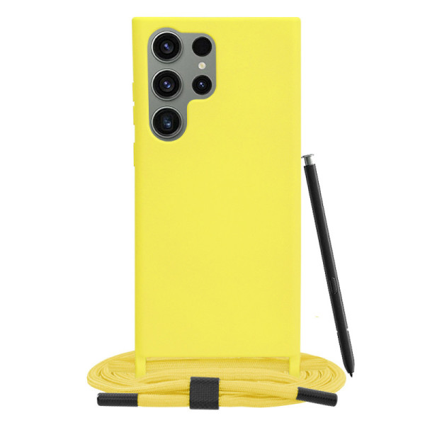 Husa pentru Samsung Galaxy S23 Ultra - Techsuit Crossbody Lanyard - Yellow