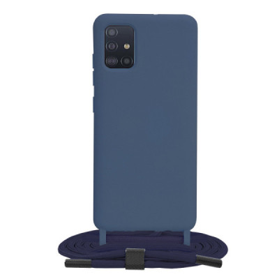 Husa pentru Samsung Galaxy A51 4G - Techsuit Crossbody Lanyard - Blue - 1