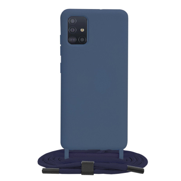 Husa pentru Samsung Galaxy A51 4G - Techsuit Crossbody Lanyard - Blue