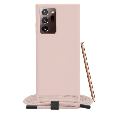 Husa pentru Samsung Galaxy Note 20 Ultra 4G / Note 20 Ultra 5G - Techsuit Crossbody Lanyard - Pink - 1