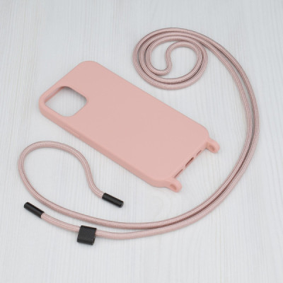 Husa pentru iPhone 12 - Techsuit Crossbody Lanyard - Pink - 2